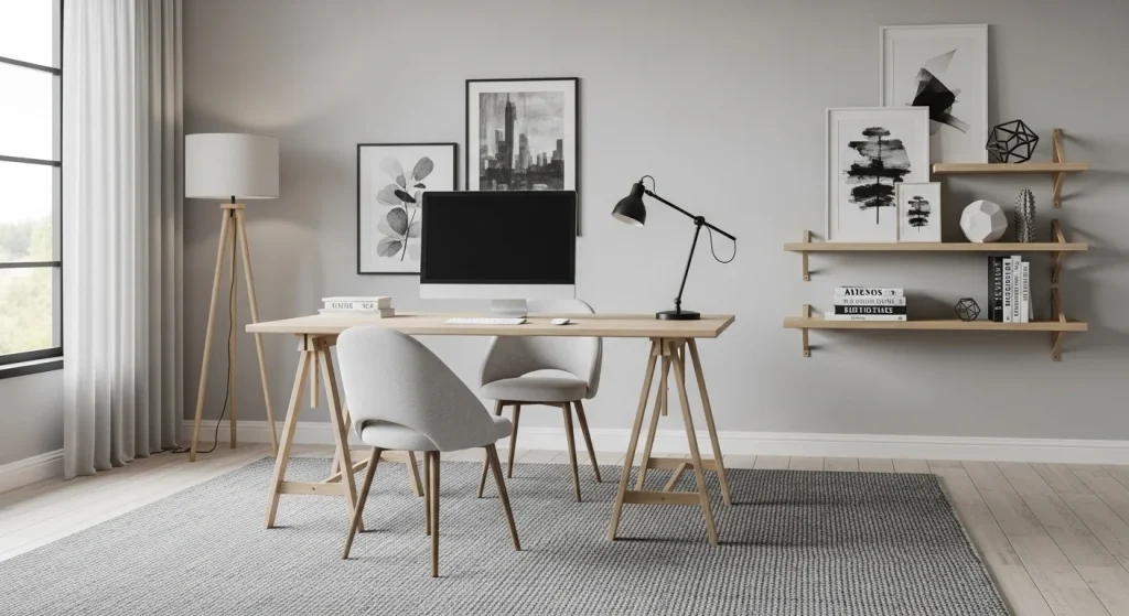 Monochrome workspace calm