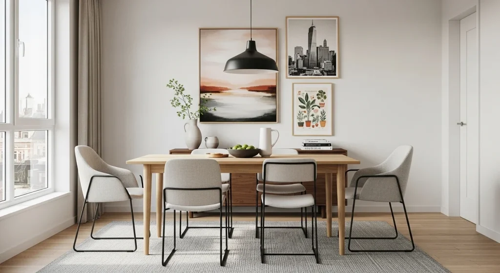 Vertical dining wall art