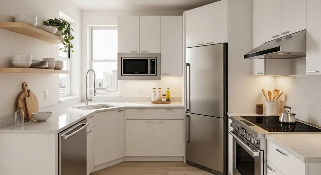 Appliance corner kitchen
