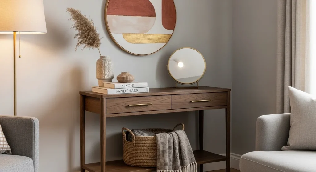 Console table corner styling