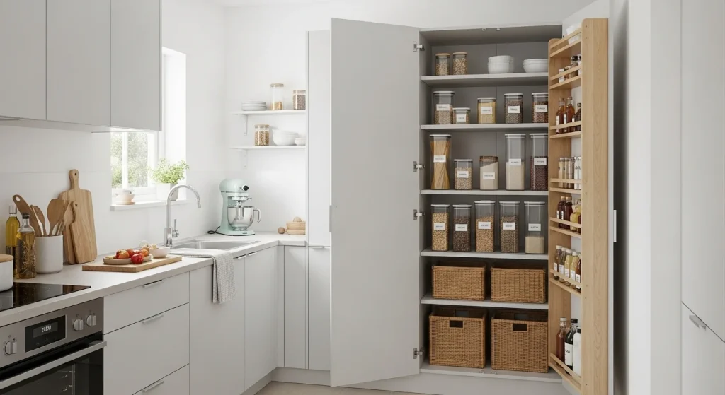 Corner pantry kitchen storage