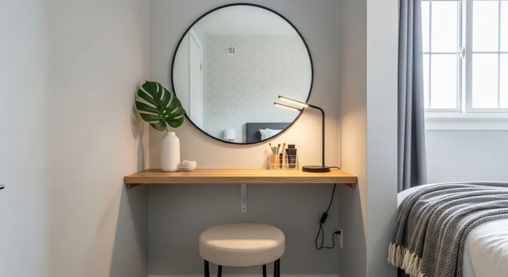 Vanity corner small apartment