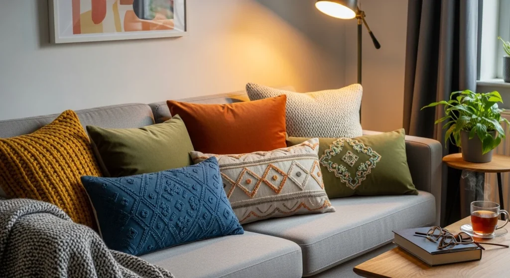 Cozy cushion decor
