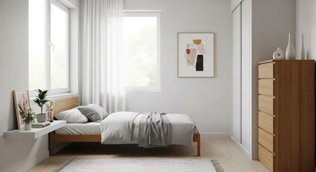Slim furniture for small bedroom