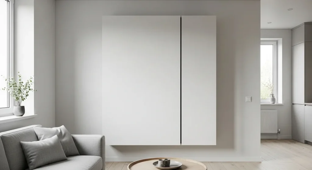 Hidden wall cabinet storage idea