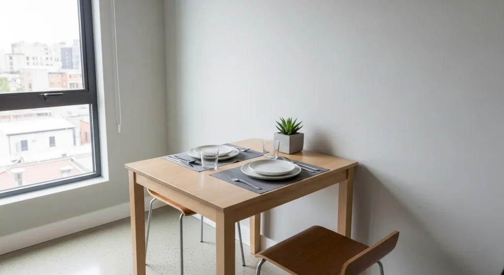 Minimal dining space small apartment