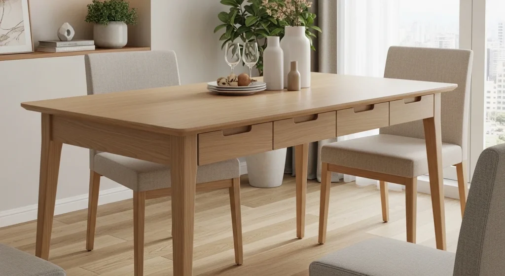 Table hidden storage drawers
