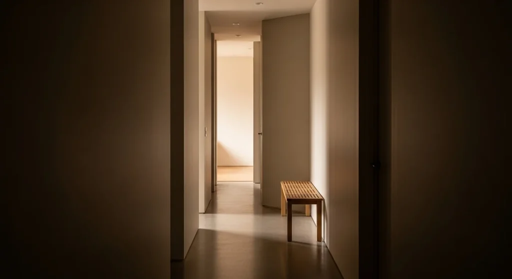 Bench hallway corner idea