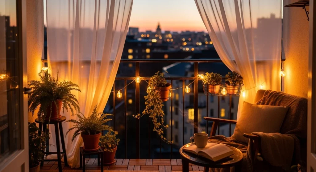 Curtain light balcony
