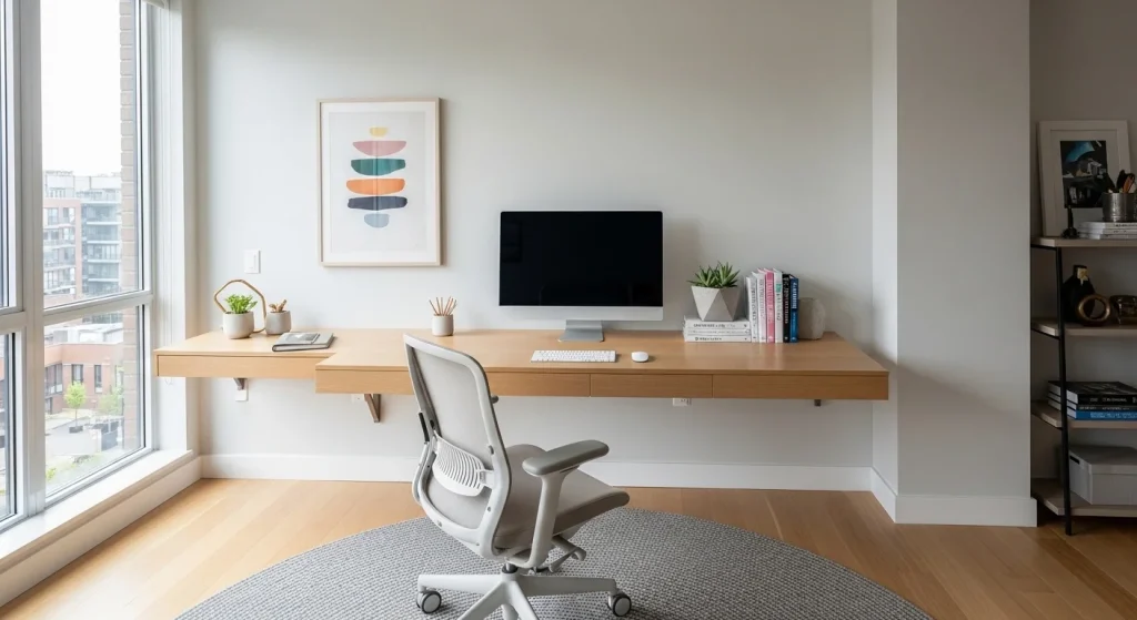 Floating desk calm setup