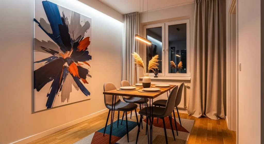 Abstract dining wall art