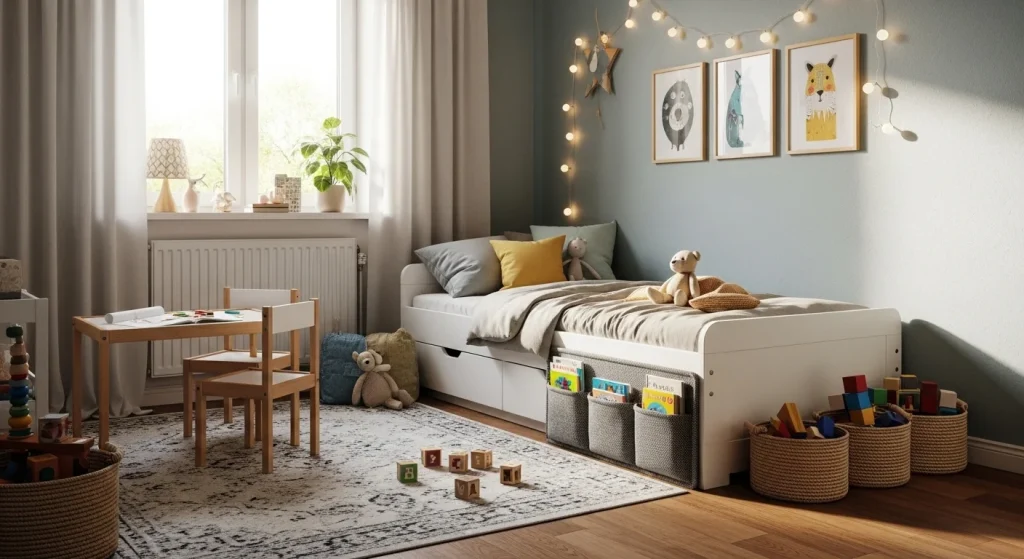 Bedside pocket storage kids
