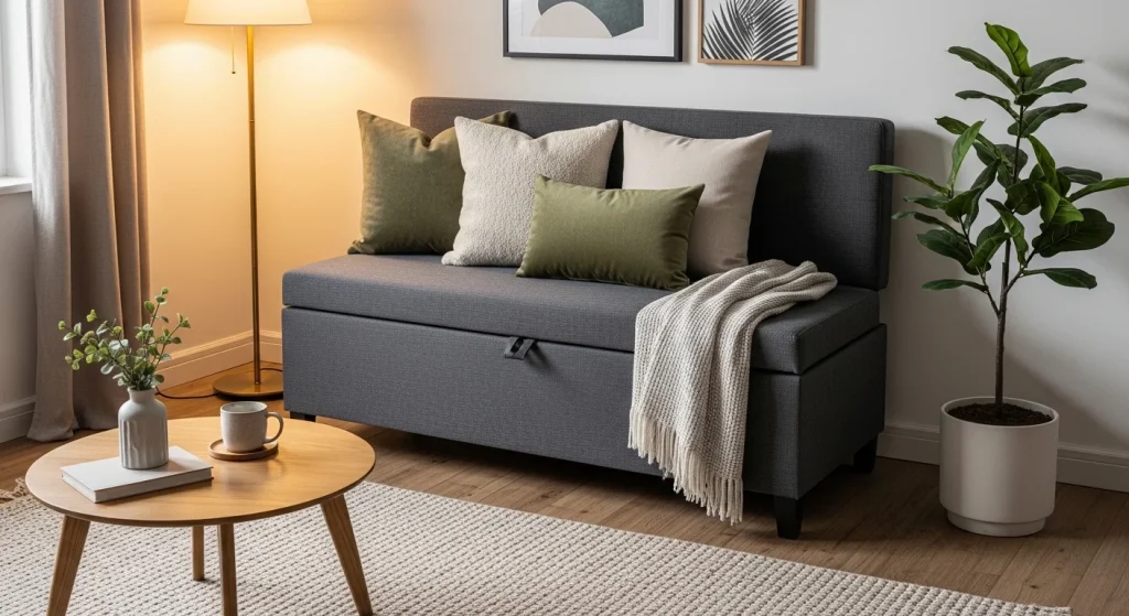 Storage bench hidden storage idea