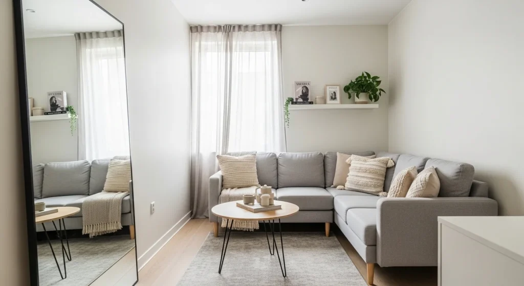 small apartment living room hacks that make it look bigger